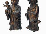 Chinese Vintage Bronze Metal SanXing ( 3 Deities ) Fu Lu Shou Statue Set cs7776S