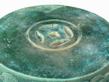 Ceramic Clay Turquoise Cloud Scroll Round Tall Pedestal Table Display Stand cs7785S