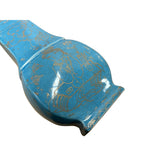 Oriental Turquoise Blue Golden Graphic Thin Porcelain Art Vase JK283S