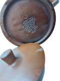 Vintage Brown Simple Cylindrical Plain Zisha Clay Teapot Art Display JK293S