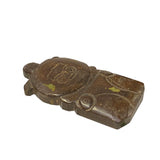 Natural Brown Green Color Stone Carved Artistic Shape Display Art ws3343S