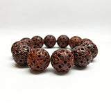 Chinese Zitan Rosewood Carved Beads Hand Rosary Praying Bracelet ws4693S