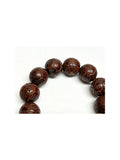 Chinese Rosewood Lotus Petal Carved Beads Hand Rosary Praying Bracelet ws4695S