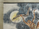 Oriental Scholar Monkeys Ink Brush Color Scroll Painting Wall Art ws4781S