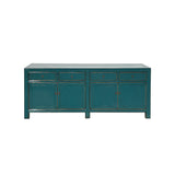 Oriental Distressed Teal Blue Credenza Sideboard Buffet Table Cabinet ws4408S