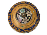Vintage Style Beige Blue Hunting Scene Graphic Porcelain Art Jar GB871S