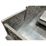 Oriental Dragon Relief Motif Solid Dense Tan Wood Luohan Daybed ws4970S