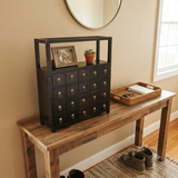 Table Top Chest Open Display Shelf 20 Drawers Traditional Apothecary Cabinet ws5008S