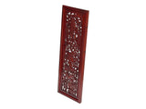 Set 4 Chinese Reddish Brown Wood Flower Birds Carving Wall Panels GB045S