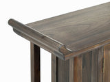 Chinese Handcrafted Brown Stain Altar Point Edge Narrow Slim Side Table Cabinet cs7789S