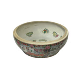 Chinese Oriental Canton Porcelain People Scenery Bowl Container Decor ws3581S