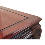 17" Reddish Brown Wood Rectangular Dragon Crawl Legs Display Stand Riser ws4198S