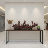 A Heavenly Gathering Statue 18 Arhat Inviting Guanyin Bodhisattva For Wisdoms Lecture n399S