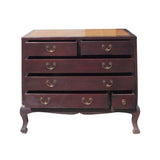 Chinese Brown Light Bamboo Strips Drawers Dresser Cabinet ws3268S