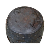 Chinese Iron Black Color RuYi Pattern Round Clay Ceramic Garden Stool ws3172S