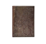 Chinese Flower Birds Carving Rectangular Shape Box Ink Stone Inkwell Pad JK336S
