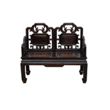 handmade solid wood double seat bench 