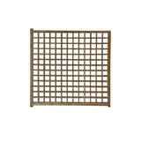 Wooden lattice panel on a white background