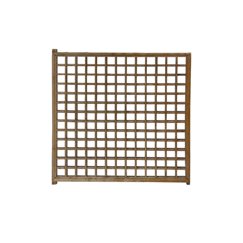 Wooden lattice panel on a white background