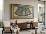 Chinese embroidered fabric panel frame
