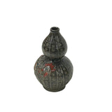 collectible rooster ceramic vase handmade oriental pottery small size