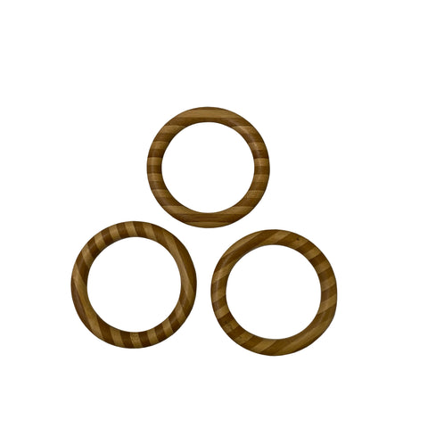 striped wood bangles