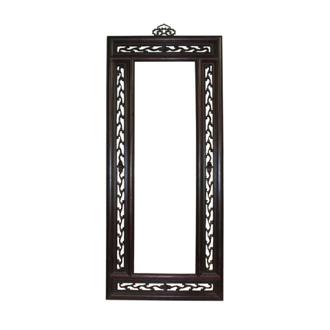 F9 Wood Brown Scroll Motif Rim Rectangular Picture Painting Frame ws684S