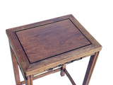 Vintage Oriental Simple Geometric Apron Rectangular Brown Side Table GB848S