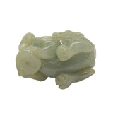 Detail Chinese Hand Carved Natural Jade Lucky Pixiu Figure Pendant k341NS