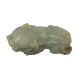 Hand Carved Natural Green Jade Feng Shui Lucky Pixiu Figure Pendant k197NS