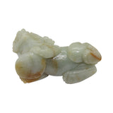 Hand Carved Natural Green Jade Feng Shui Lucky Pixiu Figure Pendant k197NS