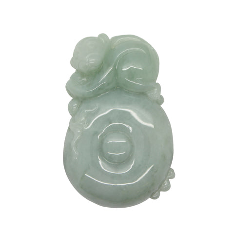 jade monkey pendant