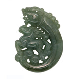jade dragon and horse pendant