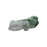 Hand Carved Natural Green Jade Feng Shui Lucky Pixiu Figure Pendant k196NS