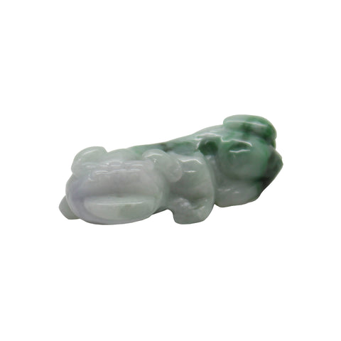 Hand Carved Natural Green Jade Feng Shui Lucky Pixiu Figure Pendant k196NS
