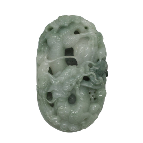 jade dragon plate belt pendant