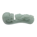 Chinese Jade Tabletop Figure With Zodiac Dragon And Pixie On Luyi Platform vs963NS