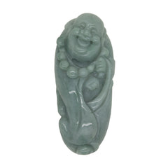 Jade Pendant Light Green Happy Buddha, Laughing Buddha Figure n453S Jade Pendant Light Green Happy Buddha, Laughing Buddha Figure n453S