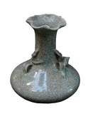 clay celadon crackle pottery vase