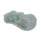 Chinese Jade Tabletop Figure With Zodiac Dragon And Pixie On Luyi Platform vs963NS