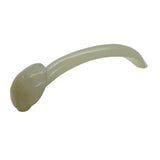 Carved Luyi Shape Natural Jade Pin With Longevity Graphic k135NS