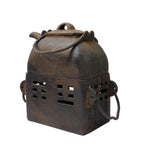 Rectangular Shape Rustic Iron Teapot WIth Charcoal Stove On Bottom