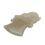 white jade dragon ax pendant