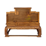 Chinese Huali Rosewood Dragon Carving Emperor Throne Style Armchair cs6981S