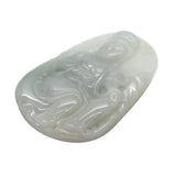 Natural Green Jade Sitting Kwan Yin, Bodhisattva, Goddess Of Mercy Pendant k336SN