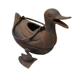Heavy Rustic Iron Duck Shape Teapot