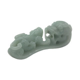 Chinese Jade Tabletop Figure With Zodiac Dragon And Pixie On Luyi Platform vs963NS