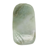Zodiac Jade Pendant With Flying Dragon Spiral On Money Wave And Longevity Peach k331NS