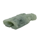 Table Top Carved Natural Green Jade Feng Shui Pixie Bell Figure & Pendant k327NS