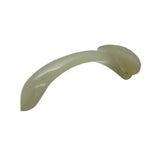 Carved Luyi Shape Natural Jade Pin With Longevity Graphic k135NS